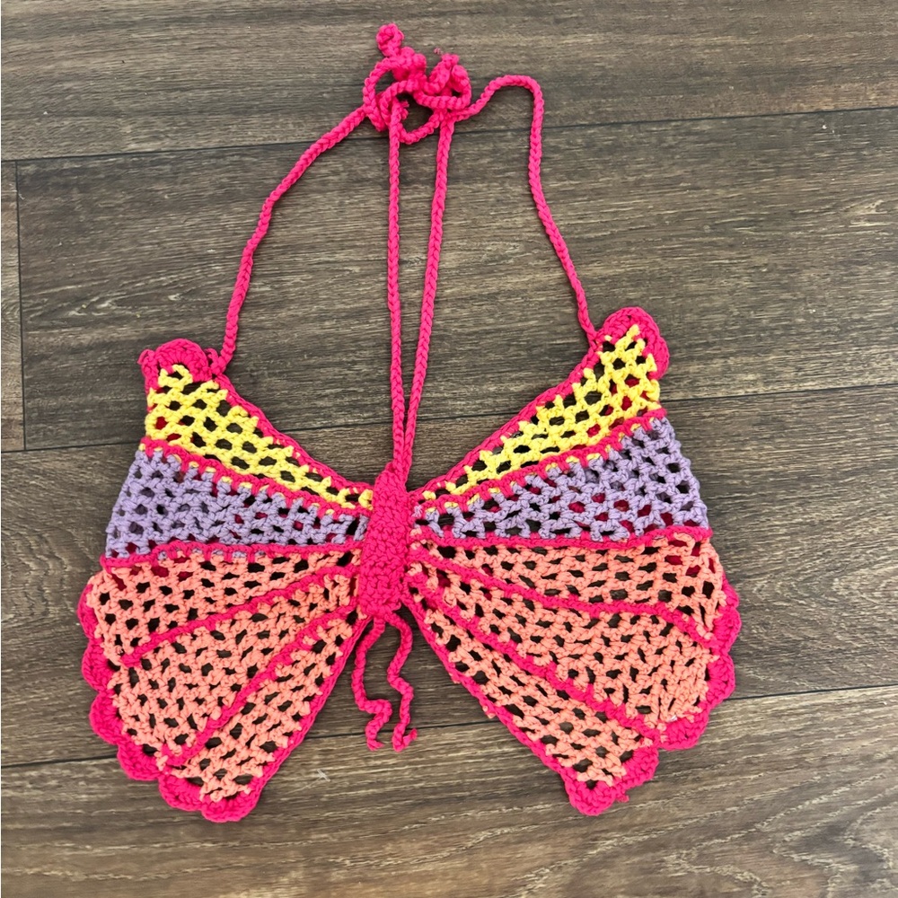 Nasty Gal Crotch Butterfly Top size Small-0365